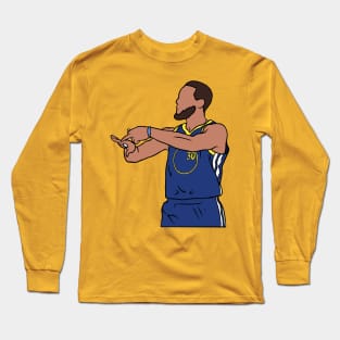 Steph Curry 4 Rings Celebration Long Sleeve T-Shirt